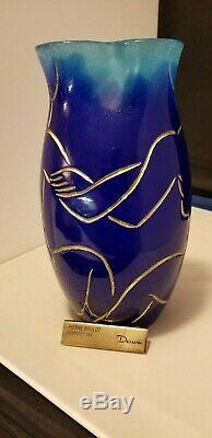 Daum France Pâte de Verre Art Deco Vase, Limited Edition #108 of 125