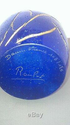 Daum France Pâte de Verre Art Deco Vase, Limited Edition #108 of 125