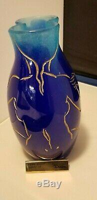 Daum France Pâte de Verre Art Deco Vase, Limited Edition #108 of 125