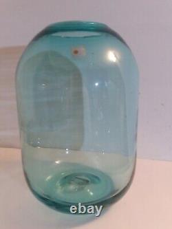 Don Shepherd Blenko blue Pill Vase, Blue Glass Sculptural Modernist Vase sticker