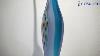 Dona Modern Art Glass Aqua Blue Sculpture Vase With Red And Yellow Murrine