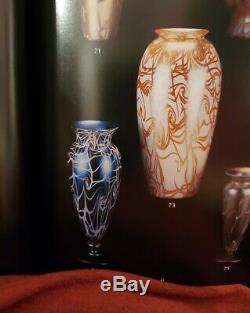 Durand Blue Aurene Vase With Coil Design