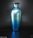 Durand Blue Luster Iridescent Art Glass Vase