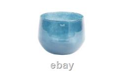 DutZ Collection blue Heavy Glass Vase Mouth Blown Made In Europe