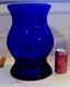 EXTRA LARGE Almost 8 LB HEAVY 14-1/4 T x 10 W Vintage COBALT BLUE Glass Vase