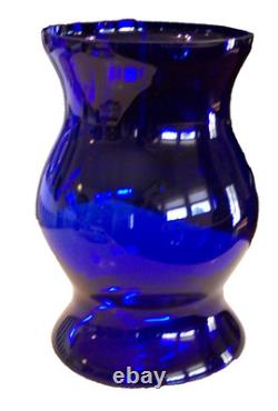 EXTRA LARGE Almost 8 LB HEAVY 14-1/4 T x 10 W Vintage COBALT BLUE Glass Vase