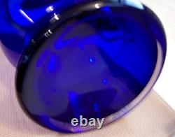 EXTRA LARGE Almost 8 LB HEAVY 14-1/4 T x 10 W Vintage COBALT BLUE Glass Vase