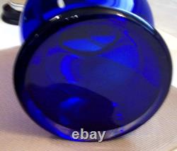 EXTRA LARGE Almost 8 LB HEAVY 14-1/4 T x 10 W Vintage COBALT BLUE Glass Vase