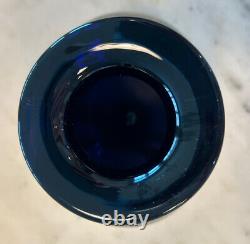 Eickholt Blue Dichroic Anemone Art Glass Vase Signed 2005