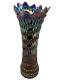 Electric Blue (Cobalt) Fenton Funeral Vase with Band Plunger Rustic 18