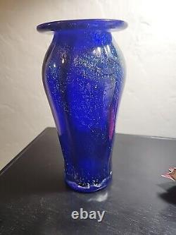 Elegant 10 inch glass vase with beautiful accents