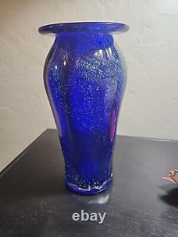 Elegant 10 inch glass vase with beautiful accents