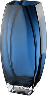 Elegant Blue Teal Glass Vase 10.25 Durable European Design