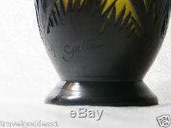Emile Galle Rare Blue Crocus Cameo Vase