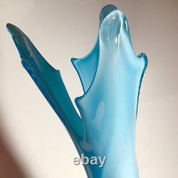 Empoli Glass Vase Italy Cristalleria Fratelli Betti Blue 20 1950-1960 M C M