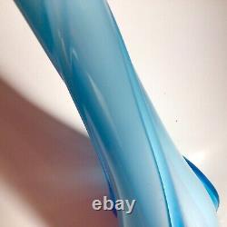 Empoli Glass Vase Italy Cristalleria Fratelli Betti Blue 20 1950-1960 M C M