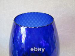 Empoli Italian Glass COBALT BLUE Brandy Snifter Fish Bowl Compote Bowl Vase