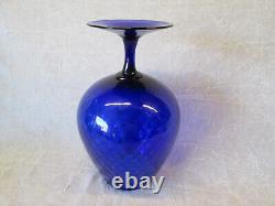 Empoli Italian Glass COBALT BLUE Brandy Snifter Fish Bowl Compote Bowl Vase