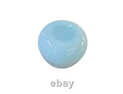Empoli MCM Italian Opalino Robin's Egg Blue Cased Glass Vase 10 Statement
