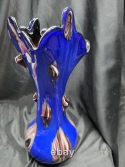 Essie Zareh Baijann Cobalt Blue Glass Blown Vase