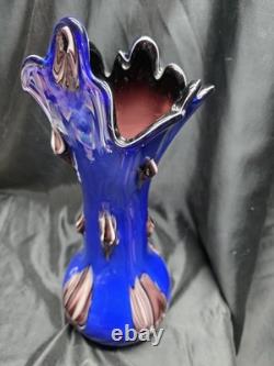 Essie Zareh Baijann Cobalt Blue Glass Blown Vase