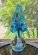 Essie Zareh Jack in the Pulpit Art Glass Vase Transparent Blue with Spots