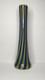 Exclusive Bruno Andrus Signed Art Blue/Yellow Striped Glass Vase Canadian 12.75