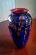 Exquisite Richard Satava Blue Harvest Moon 8 Art Glass Vase Signed And #, Mint