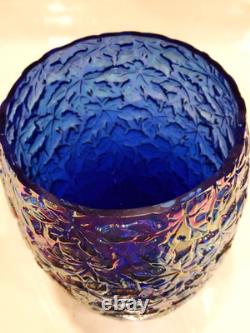 Extremely Rare- Glass Eye Studio Lakeside Blue 5000 Maple Leaf Vase New Extremely Rare- Glass Eye Studio Lakeside Blue 5000 Maple Leaf Vase New
