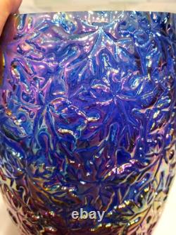 Extremely Rare- Glass Eye Studio Lakeside Blue 5000 Maple Leaf Vase New Extremely Rare- Glass Eye Studio Lakeside Blue 5000 Maple Leaf Vase New