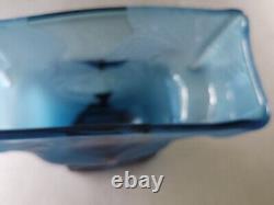 Extremely Rare Vintage Karlin Rushbrooke Double Sided Abstract Blue Vase Signed