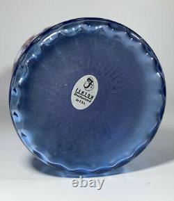 FENTON ARTIST SIGNED MULBERRY & BLUE OMBRÉ VASE 50th Anniversary 1996 8.5