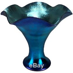 Fantastic STEUBEN Carder era BLUE Aurene Vase Shape No. 723