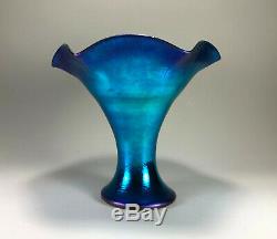 Fantastic STEUBEN Carder era BLUE Aurene Vase Shape No. 723