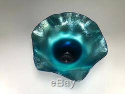 Fantastic STEUBEN Carder era BLUE Aurene Vase Shape No. 723