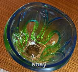 Fantastic Vintage Uranium Sommerso Glass Vase