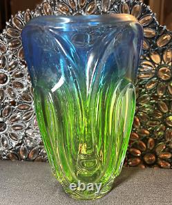 Fantastic Vintage Uranium Sommerso Glass Vase