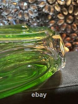 Fantastic Vintage Uranium Sommerso Glass Vase