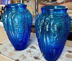 Fantastic pair Of 1930's Julius Stolle Art Deco Vases