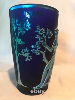 Fenton Art Glass 2006 Connoisseur Collection Favrene Seasons Vase