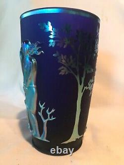 Fenton Art Glass 2006 Connoisseur Collection Favrene Seasons Vase