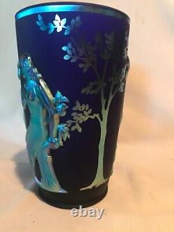 Fenton Art Glass 2006 Connoisseur Collection Favrene Seasons Vase