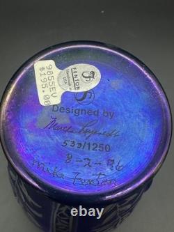 Fenton Art Glass Limited Edition 1996 Favrene Cut-Back Vase