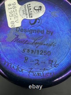 Fenton Art Glass Limited Edition 1996 Favrene Cut-Back Vase