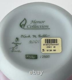 Fenton Blue Burmese Art Glass Vase 2001 Honor Collection Limited Edition