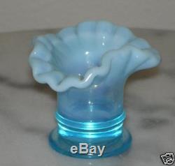 Fenton Blue Opalescent Miniature Vase