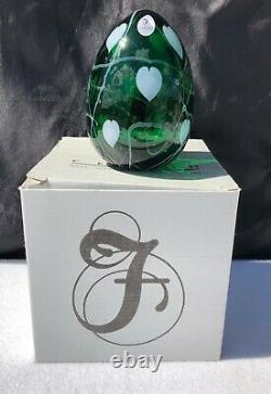 Fenton Dave Fetty Glass Hanging Hearts Egg with Box