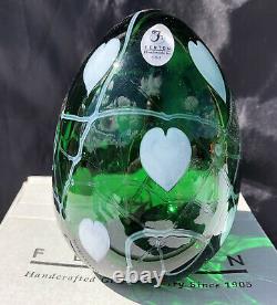 Fenton Dave Fetty Glass Hanging Hearts Egg with Box