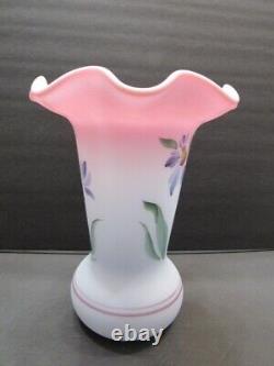 Fenton Glass 2001 Honor Collection 9.5 Blue Burmese Vase