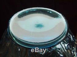 Fenton Glass Blue Iridescent Poppy Vase